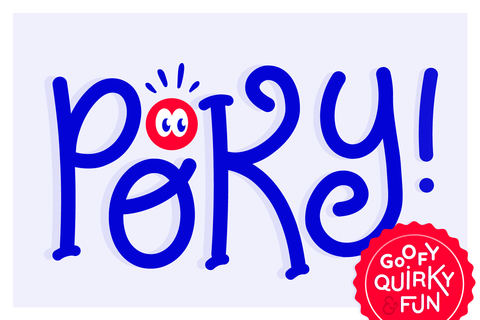 Poky Tall, a goofy font Font Big Design &Co 