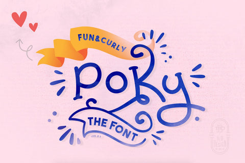 Poky, The Curly Font Font Big Design &Co 