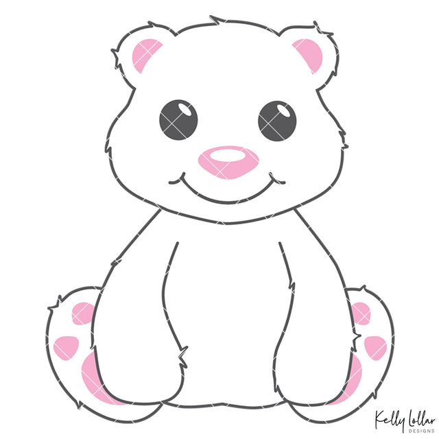Polar Bear Character SVG Kelly Lollar Designs 