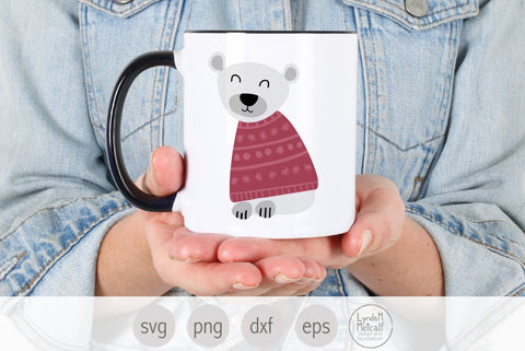 Polar Bear in Sweater SVG SVG Lynda M Metcalf 