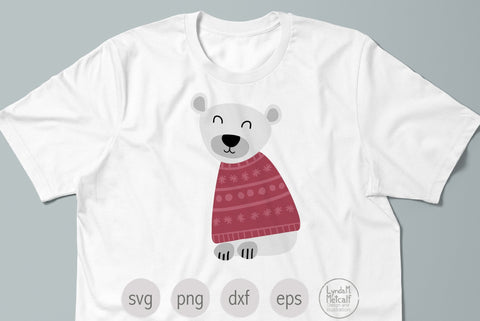 Polar Bear in Sweater SVG SVG Lynda M Metcalf 