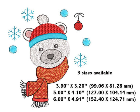 Polar bear Machine Embroidery Design Embroidery/Applique DESIGNS Canada Embroidery 