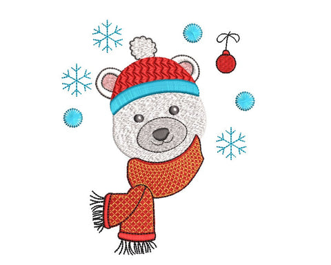 Polar bear Machine Embroidery Design Embroidery/Applique DESIGNS Canada Embroidery 