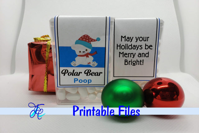 Polar Bear Poop - Tic Tac Labels 3D Paper Family Creations 