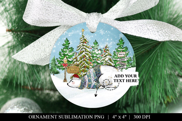 Polar Bear Round Sublimation PNG Sublimation BijouBay 