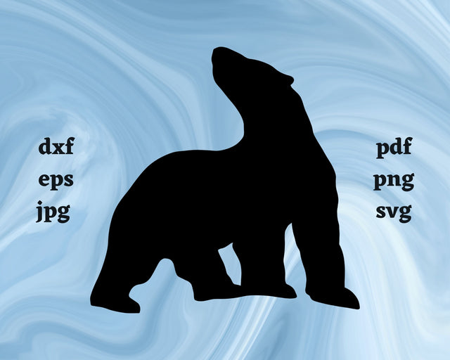 Polar Bear SVG Cut File SVG Northern Light SVG 