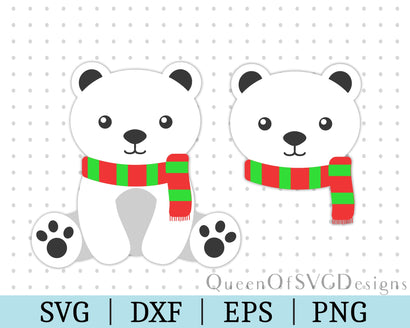 Polar Bear SVG DXF EPS PNG SVG QueenOfSVGDesigns 