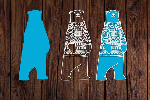 polar bear sweater winter, polar svg SVG dadan_pm 