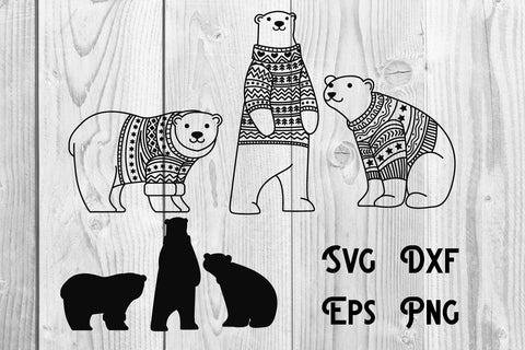 polar bear sweater winter, polar svg SVG dadan_pm 