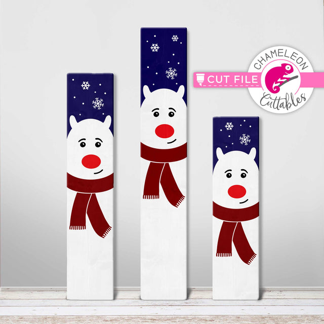 Polar Bear winter porch sign vertical svg png dxf SVG Chameleon Cuttables 