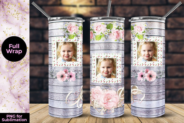 Polaroid Photo Skinny Tumbler Wrap Template 20oz SVG Sublimatiz Designs 