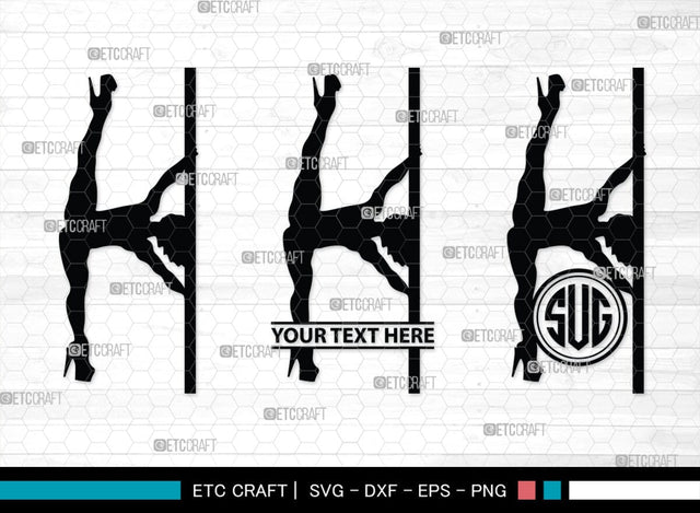 Pole Dancers monogram, Pole Dancers Silhouette, Pole Dancers SVG, Sexy Girls Svg, Strip Party Svg Bundle, SB00124 SVG ETC Craft 