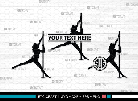 Pole Dancers monogram, Pole Dancers Silhouette, Pole Dancers SVG, Sexy Girls Svg, Strip Party Svg Bundle, SB00124 SVG ETC Craft 