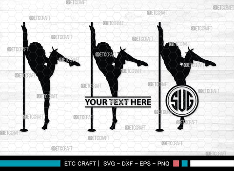 Pole Dancers monogram, Pole Dancers Silhouette, Pole Dancers SVG, Sexy Girls Svg, Strip Party Svg Bundle, SB00124 SVG ETC Craft 