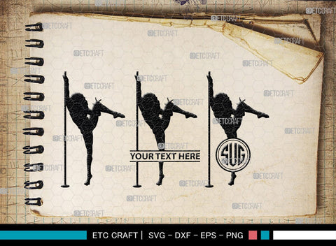 Pole Dancers monogram, Pole Dancers Silhouette, Pole Dancers SVG, Sexy Girls Svg, Strip Party Svg Bundle, SB00124 SVG ETC Craft 