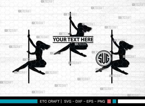 Pole Dancers monogram, Pole Dancers Silhouette, Pole Dancers SVG, Sexy Girls Svg, Strip Party Svg Bundle, SB00124 SVG ETC Craft 