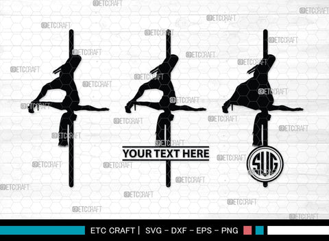 Pole Dancers monogram, Pole Dancers Silhouette, Pole Dancers SVG, Sexy Girls Svg, Strip Party Svg Bundle, SB00124 SVG ETC Craft 