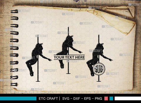 Pole Dancers monogram, Pole Dancers Silhouette, Pole Dancers SVG, Sexy Girls Svg, Strip Party Svg Bundle, SB00124 SVG ETC Craft 