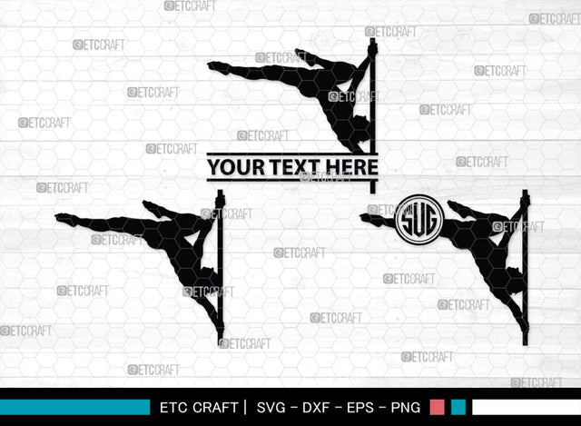 Pole Dancers monogram, Pole Dancers Silhouette, Pole Dancers SVG, Sexy Girls Svg, Strip Party Svg Bundle, SB00124 SVG ETC Craft 
