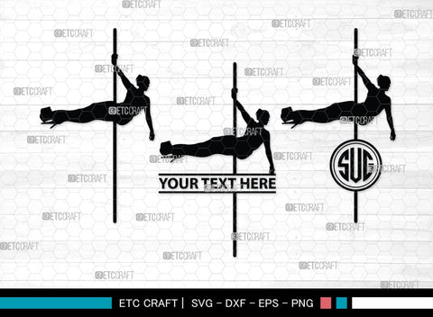 Pole Dancers monogram, Pole Dancers Silhouette, Pole Dancers SVG, Sexy Girls Svg, Strip Party Svg Bundle, SB00124 SVG ETC Craft 