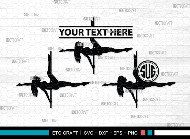 Pole Dancers monogram, Pole Dancers Silhouette, Pole Dancers SVG, Sexy Girls Svg, Strip Party Svg Bundle, SB00124 SVG ETC Craft 