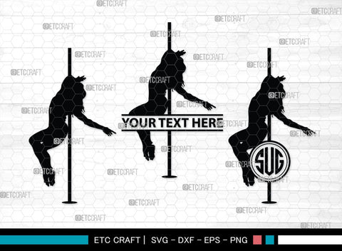 Pole Dancers monogram, Pole Dancers Silhouette, Pole Dancers SVG, Sexy Girls Svg, Strip Party Svg Bundle, SB00124 SVG ETC Craft 