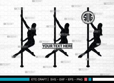 Pole Dancers monogram, Pole Dancers Silhouette, Pole Dancers SVG, Sexy Girls Svg, Strip Party Svg Bundle, SB00124 SVG ETC Craft 