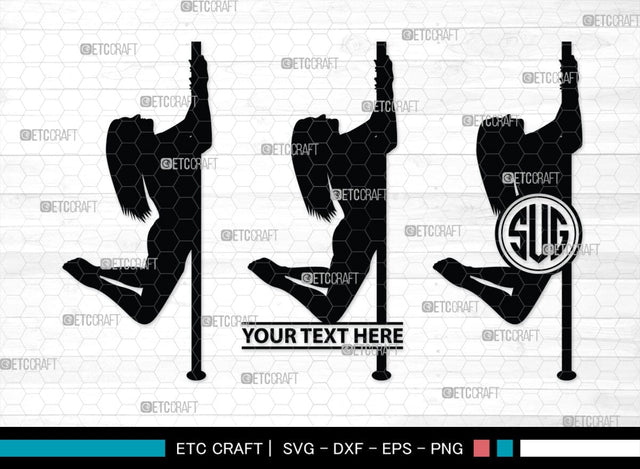 Pole Dancers monogram, Pole Dancers Silhouette, Pole Dancers SVG, Sexy Girls Svg, Strip Party Svg Bundle, SB00124 SVG ETC Craft 