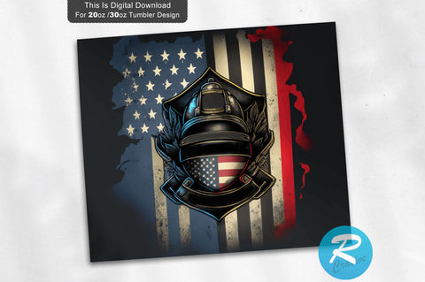 Police And Firefighter 20 oz / 30 oz Tumbler PNG Sublimation Regulrcrative 