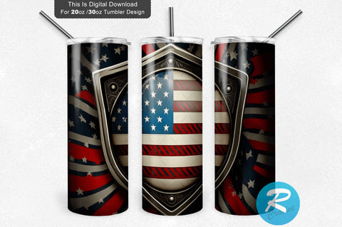 Police And Firefighter American Flag 20 oz / 30 oz Tumbler PNG Sublimation Regulrcrative 