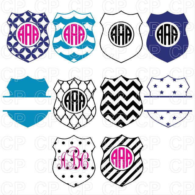 Police Badges SVG Bundle SVG cutperfectstudio