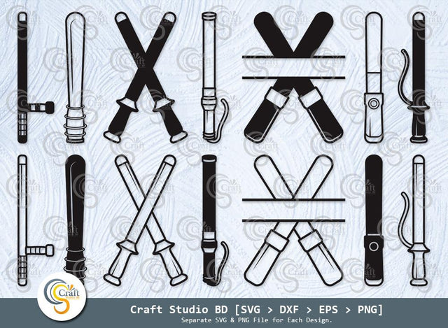 Police Baton Silhouette, Police Baton SVG, Sentry Telescopic Svg, Police Baton Icon Svg, Billy Club Svg, Expandable Baton Svg, Police Baton Bundle SVG ETC Craft 