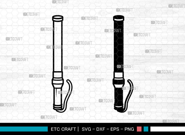Police Baton SVG, Sentry Telescopic Svg, Police Baton Icon Svg, Billy Club Svg, Expandable Baton Svg, Police Baton SVG ETC Craft 