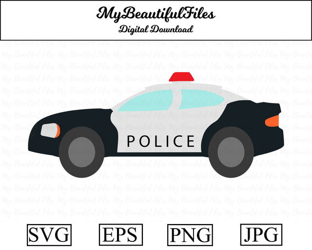 police car SVG MyBeautifulFiles 