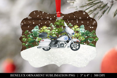 Police Christmas Sublimation PNG, First Responder Ornament Sublimation BijouBay 