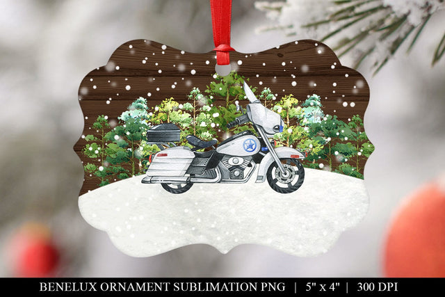 Police Christmas Sublimation PNG, First Responder Ornament Sublimation BijouBay 