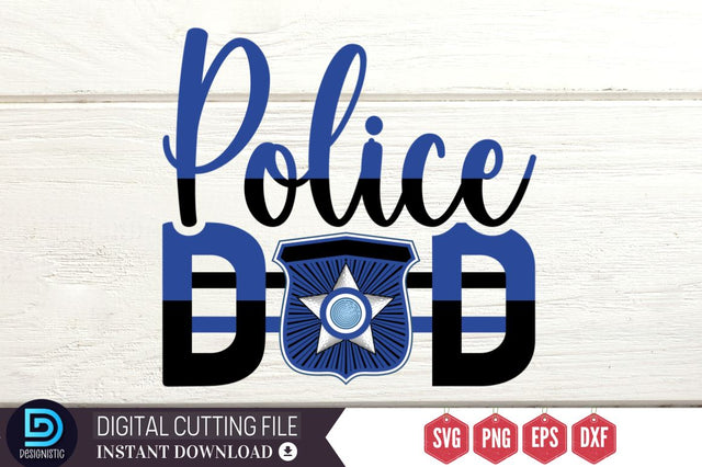Police dad SVG SVG DESIGNISTIC 