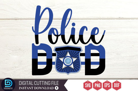 Police dad SVG SVG DESIGNISTIC 