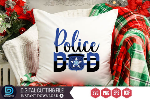 Police dad SVG SVG DESIGNISTIC 