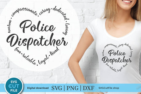 Police Dispatcher svg SVG SVG Cut File 