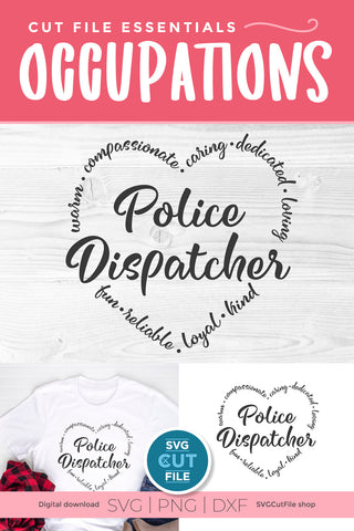 Police Dispatcher svg SVG SVG Cut File 