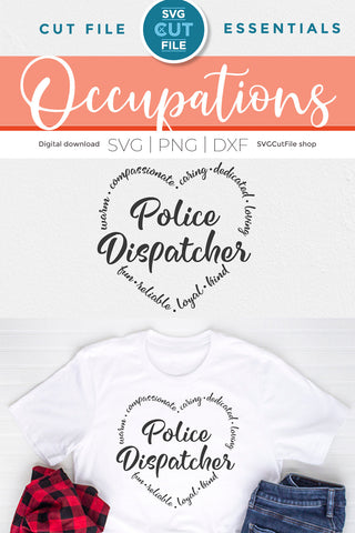 Police Dispatcher svg SVG SVG Cut File 