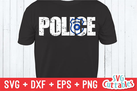 Police Distressed Svg Cuttables 