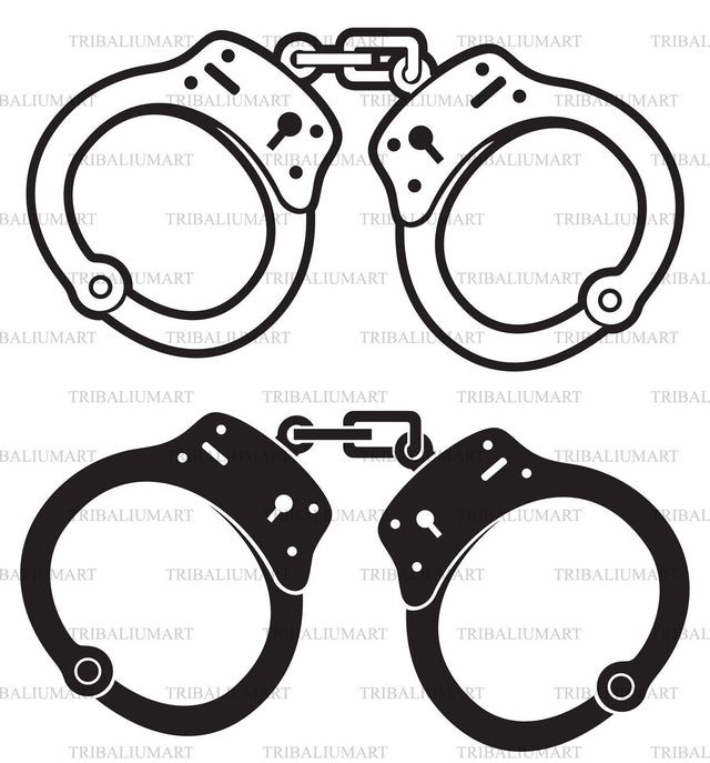 Police handcuffs SVG TribaliumArtSF 