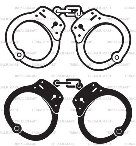 Police handcuffs SVG TribaliumArtSF 