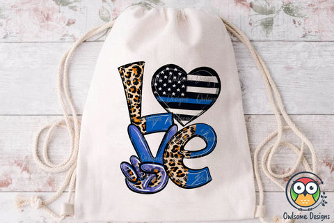 Police LOVE PNG Sublimation Sublimation Owlsome.Designs 