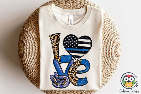 Police LOVE PNG Sublimation Sublimation Owlsome.Designs 