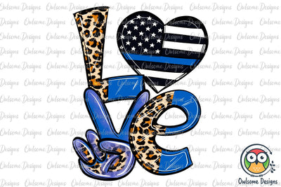Police LOVE PNG Sublimation Sublimation Owlsome.Designs 