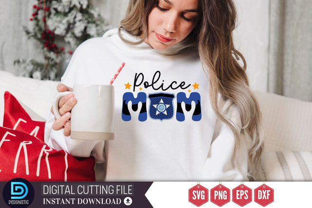 Police mom SVG SVG DESIGNISTIC 