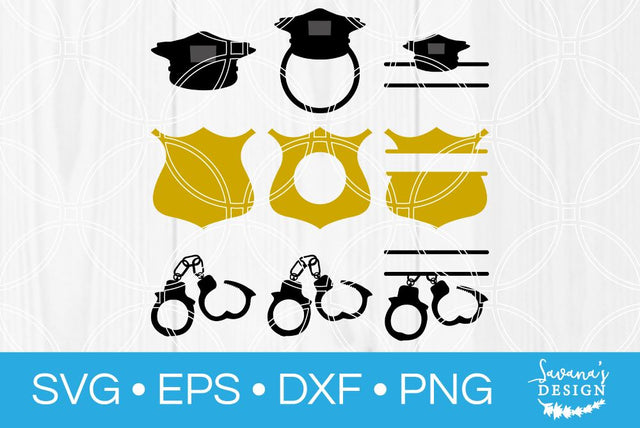 Police Monogram Bundle SVG SavanasDesign 